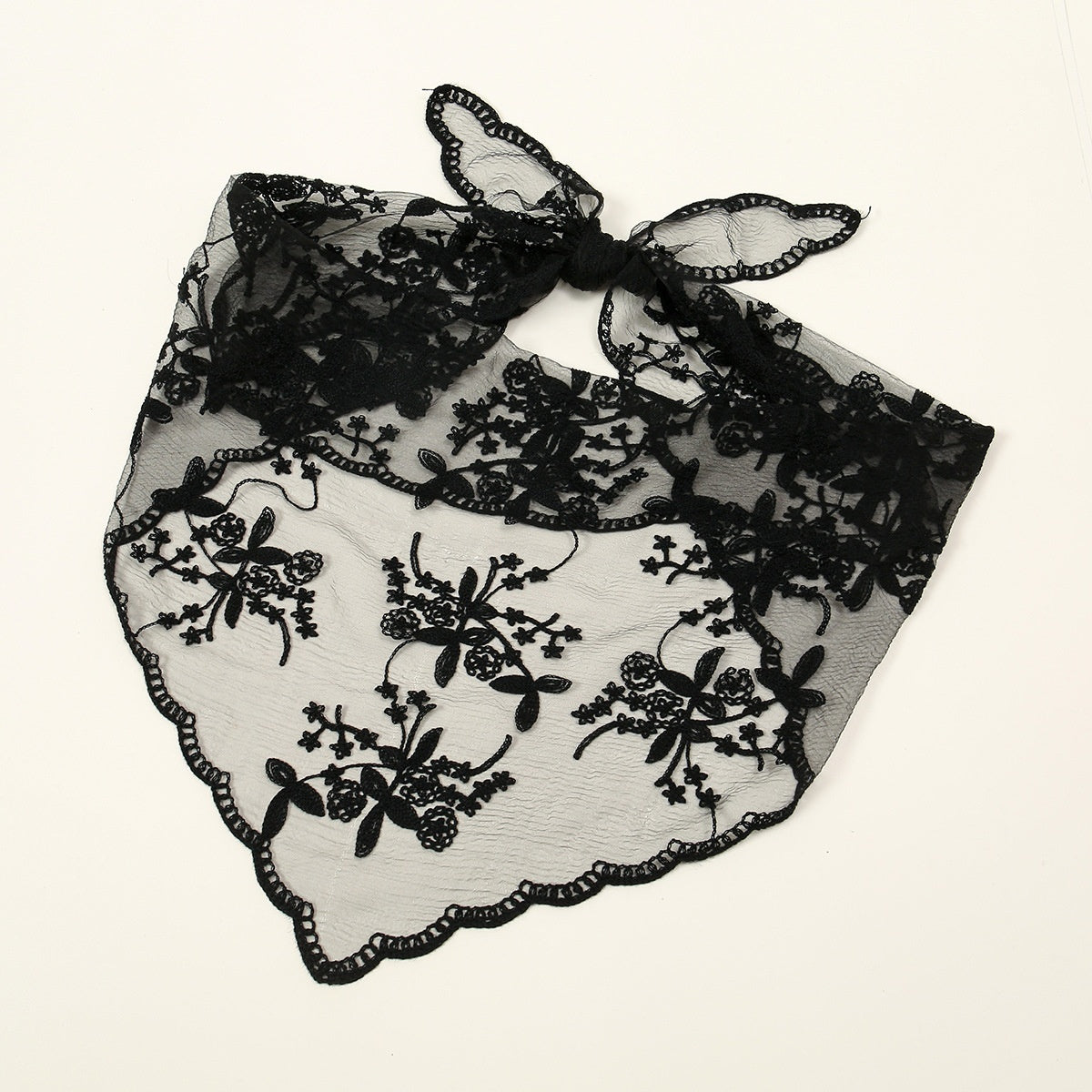 Embroidered Nylon Embroidered Decoration Shawl Scarf