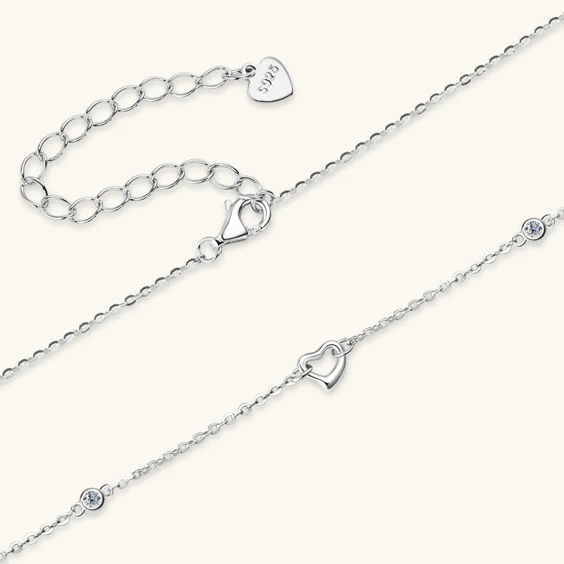 Moissanite Heart Necklace
