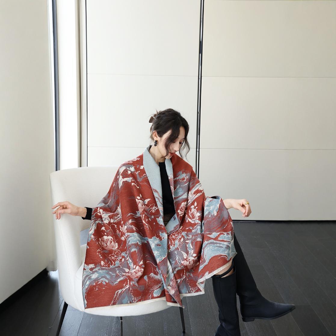 Autumn And Winter High Sense Office Shawl Dual-use Korean Style