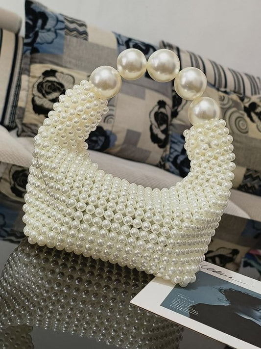 Handwoven Pearl Beaded Bag