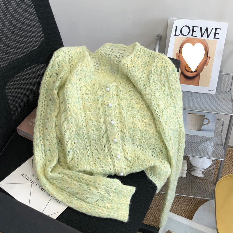 Women's Fashionable Soft Glutinous Mohair Knitted Sweater