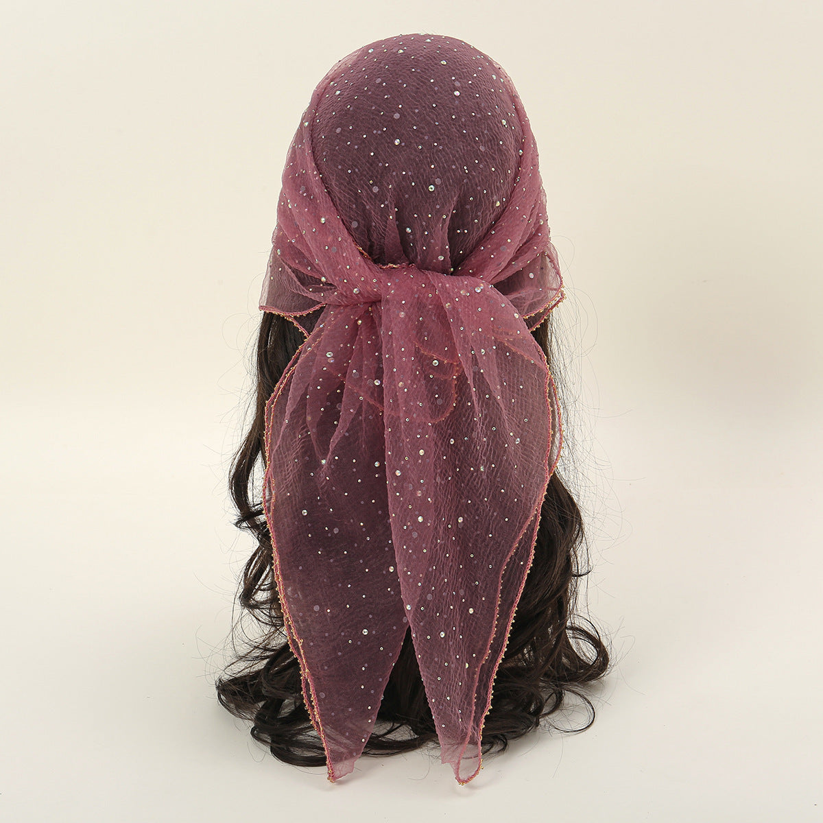 Hot Drilling Temperament Wild Fashion Decorative Silk Scarf