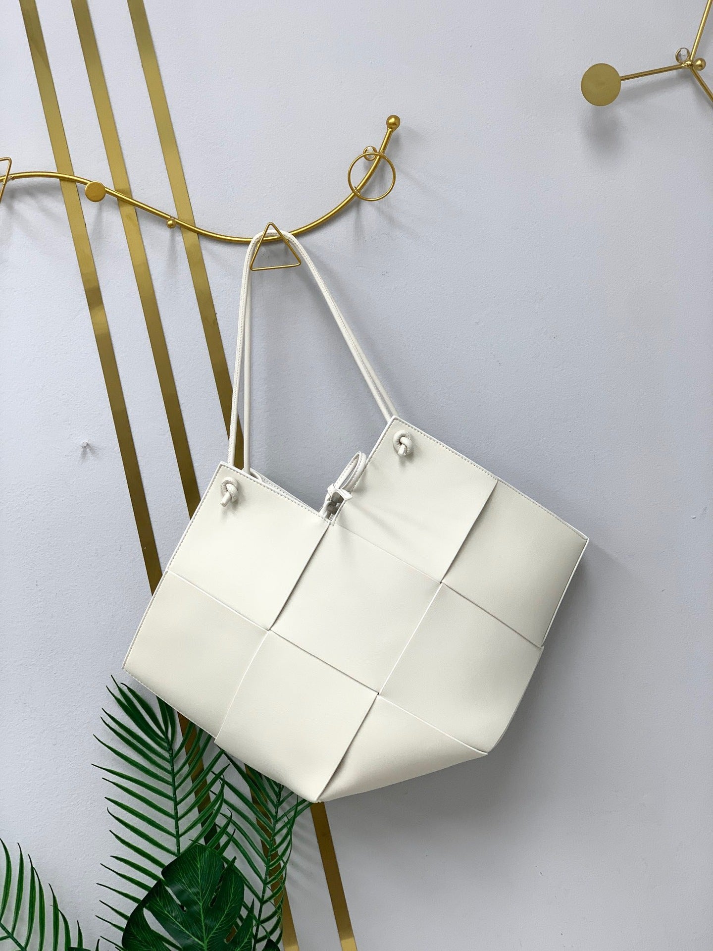 Woven Leather Shoulder Bag