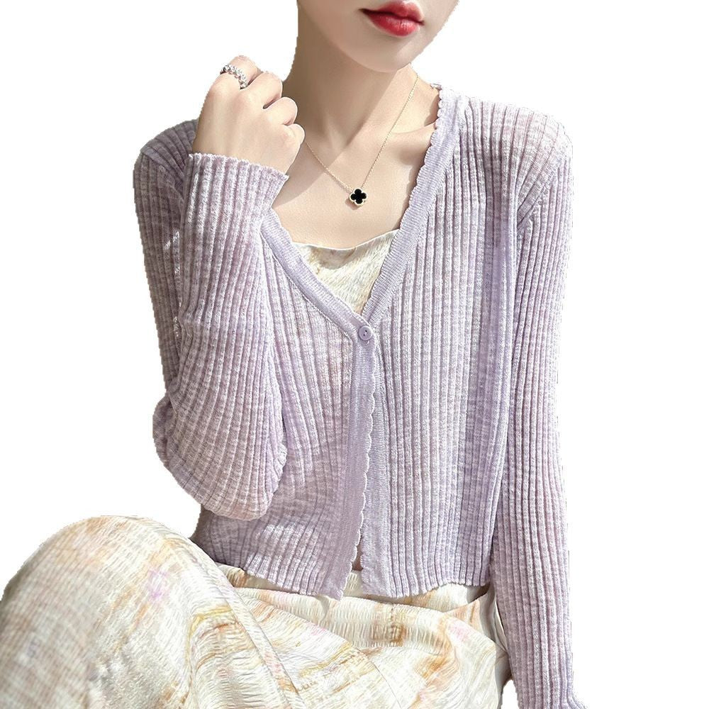 Women's Thin Coat Summer With Suspenders Outerwear Cover-up