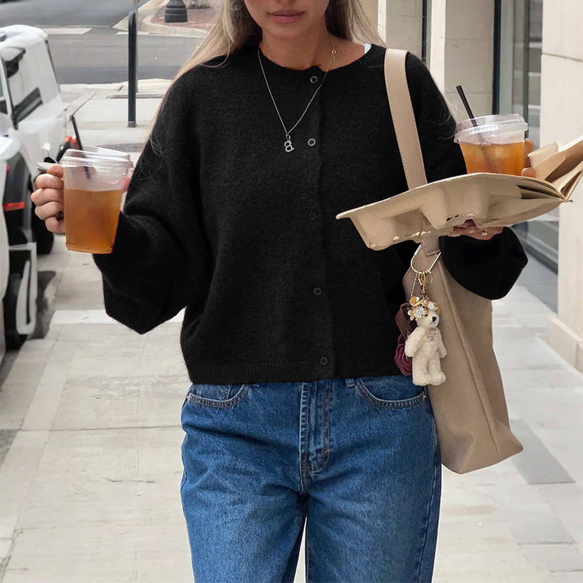 Casual Simple Style Long Sleeve Vest Women's Clothing