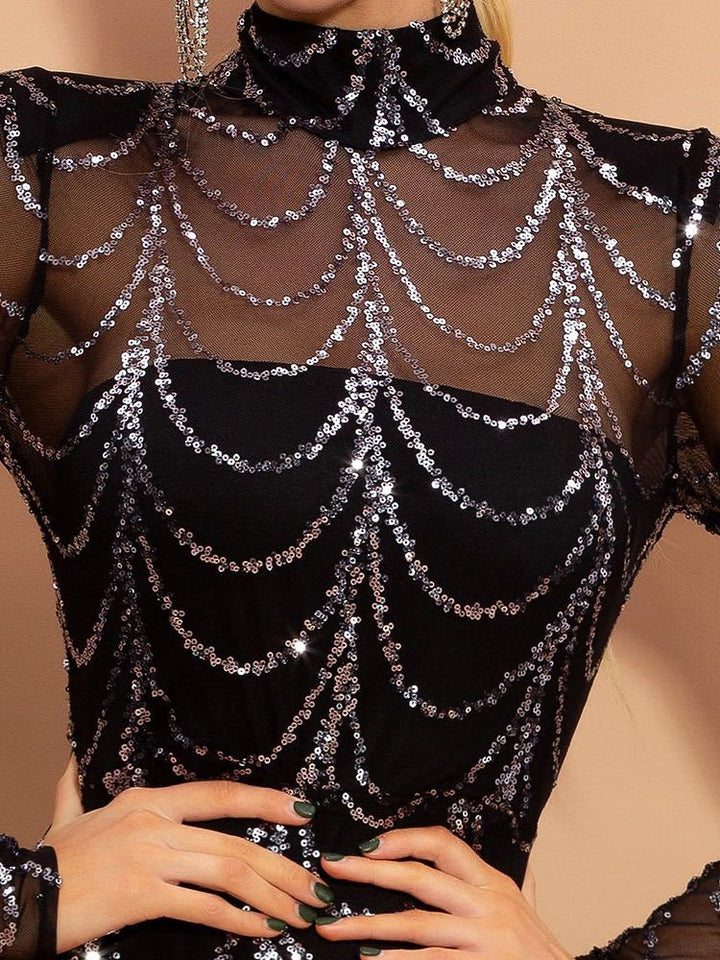 Elegant Sequin Party Dress