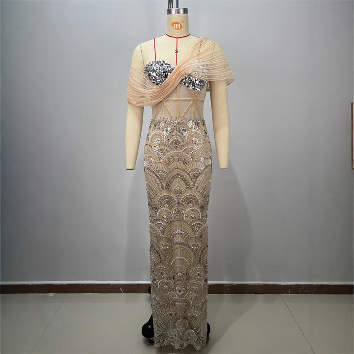 Elegant Sequin Mesh Dress