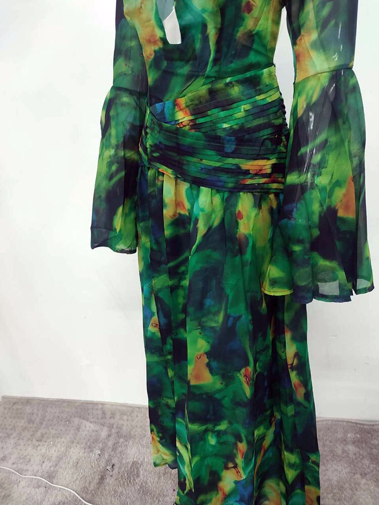 Fresh Green Styled Summer Dress