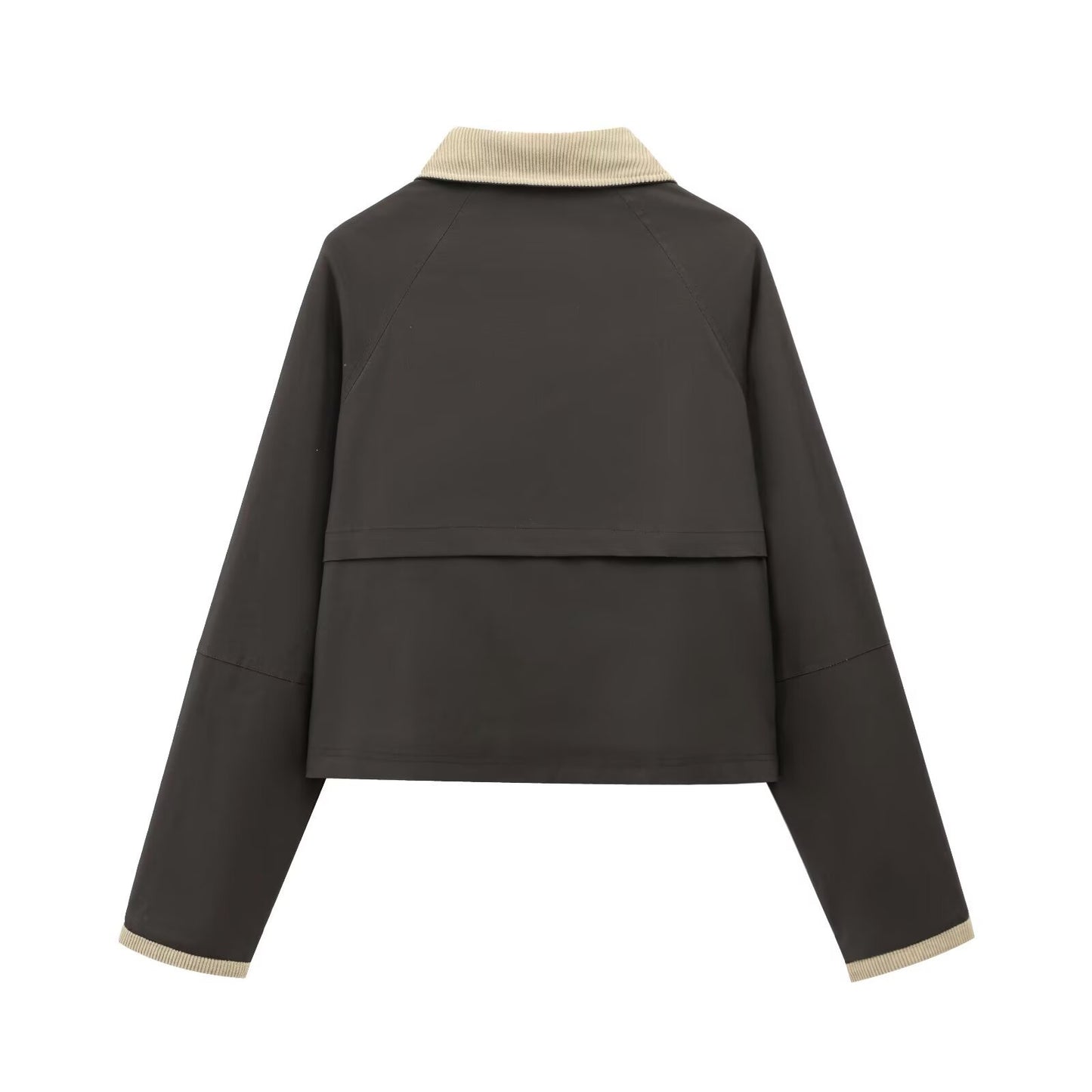 Chic Contrast  Color Block Lapel Jacket