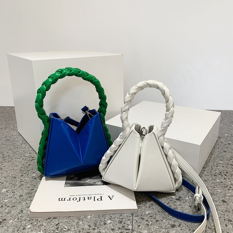 Geometric Twisted Handle Bag