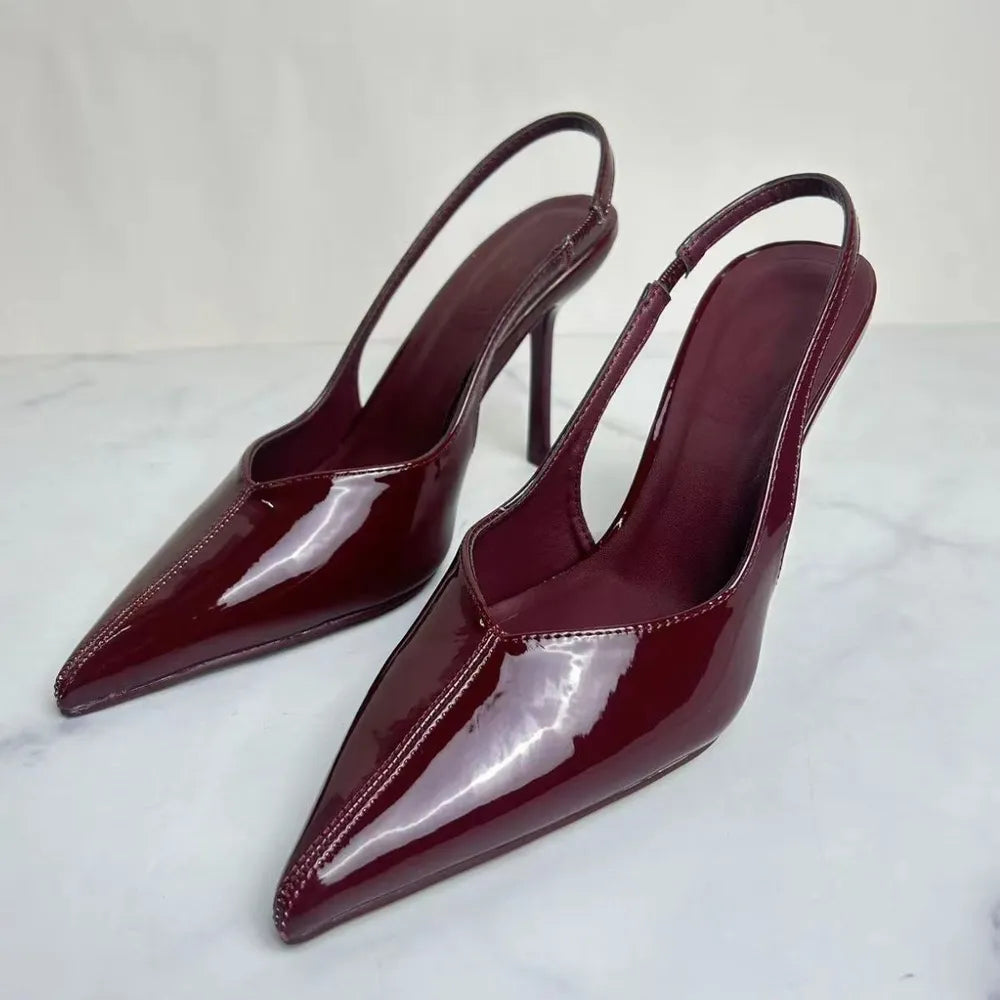 Slingback Point Toe Stiletto Pumps