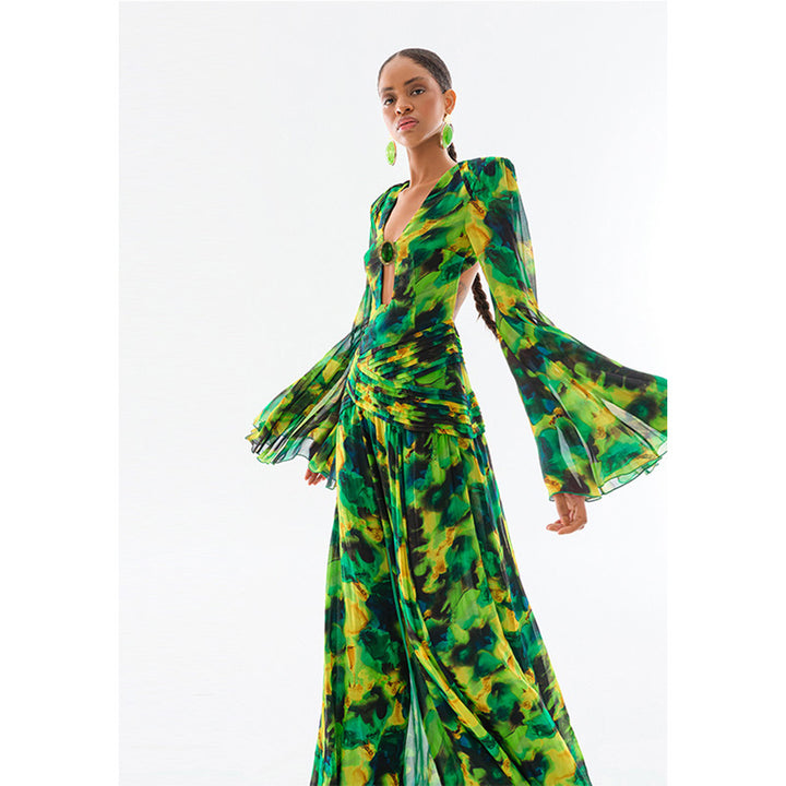 Fresh Green Styled Summer Dress