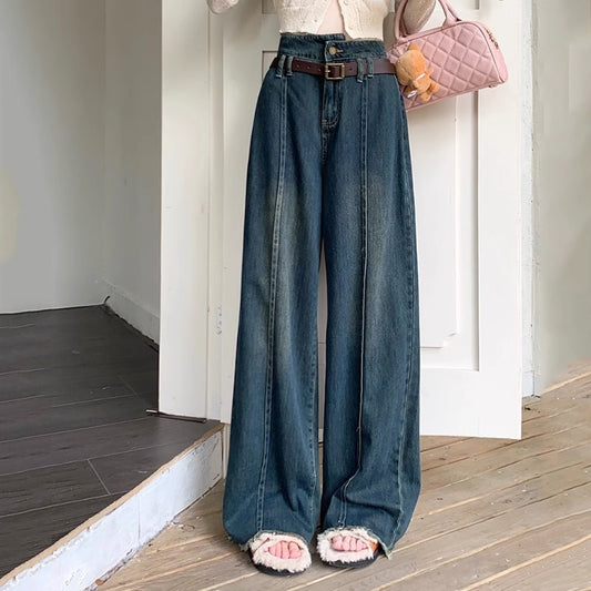 Loose High Waist Slimming Mop Pants