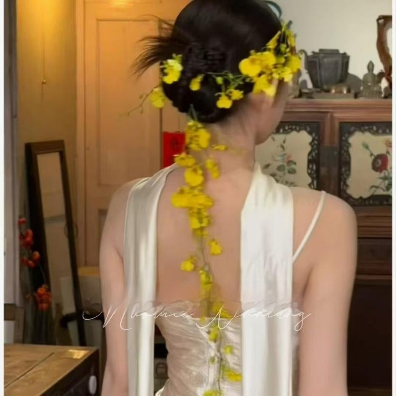 Chic Yellow Floral Hair Clip