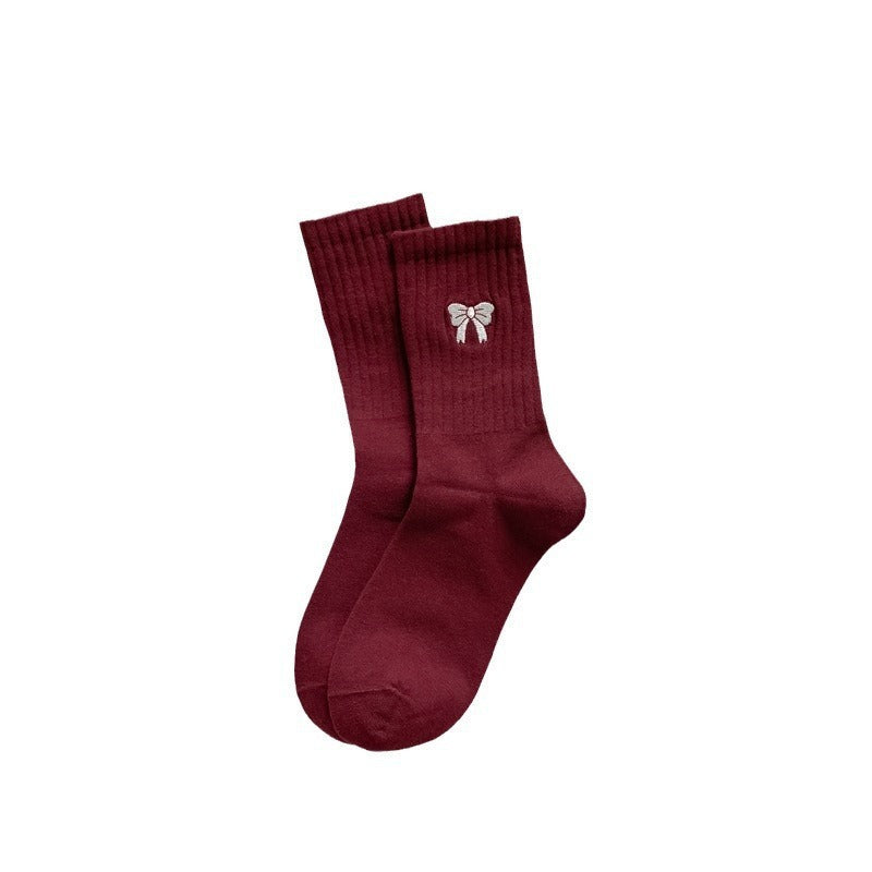 Korean Style Good-looking Sweat-absorbent Angola Red Socks