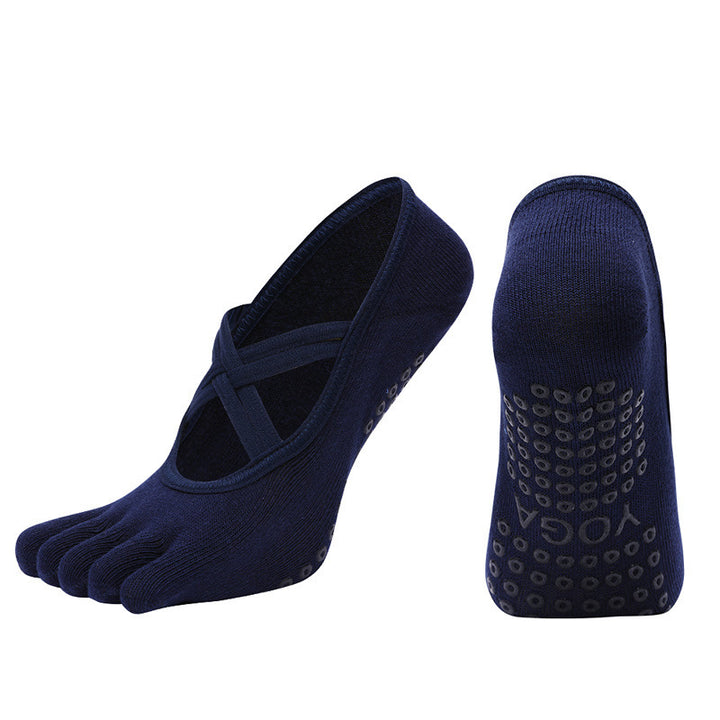 Cross-border Women's Non-slip Five-finger Yoga Socks Live Broadcast Body Dance Aerobics Pilates Fitness Sports Socks