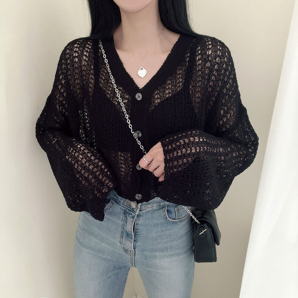 Thin Long Sleeve Cable-knit Sweater Women