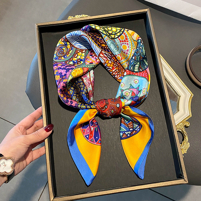 Stewardess Neck Protection Business Wear Matching Shirt Thin Scarf