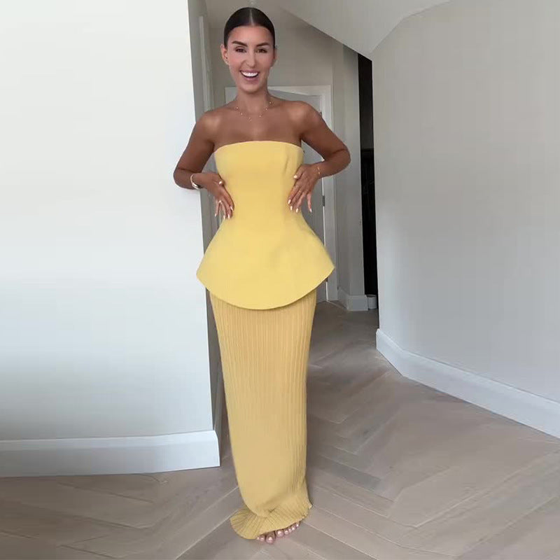 Elegant High-Waist Skirt Set