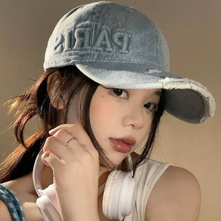 Washed Denim Baseball Cap