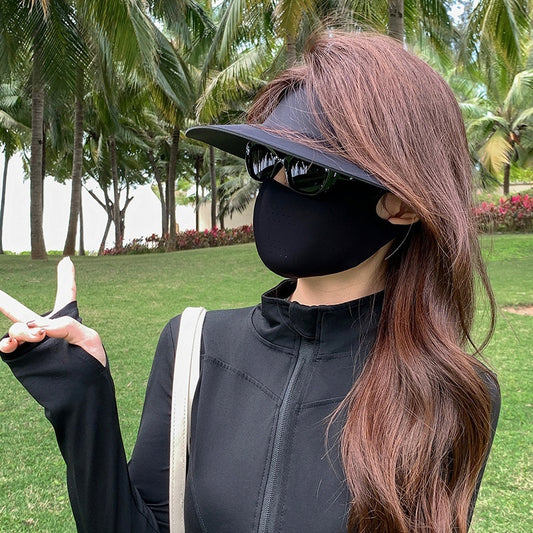 Air Top Sun Hat Women's UV Protection Summer Face Mask Face Mask