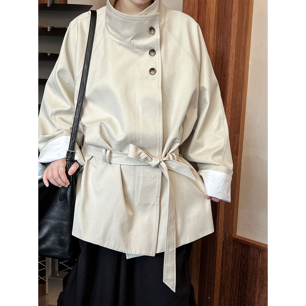 City Luxe Short Belted Trench Jacket
