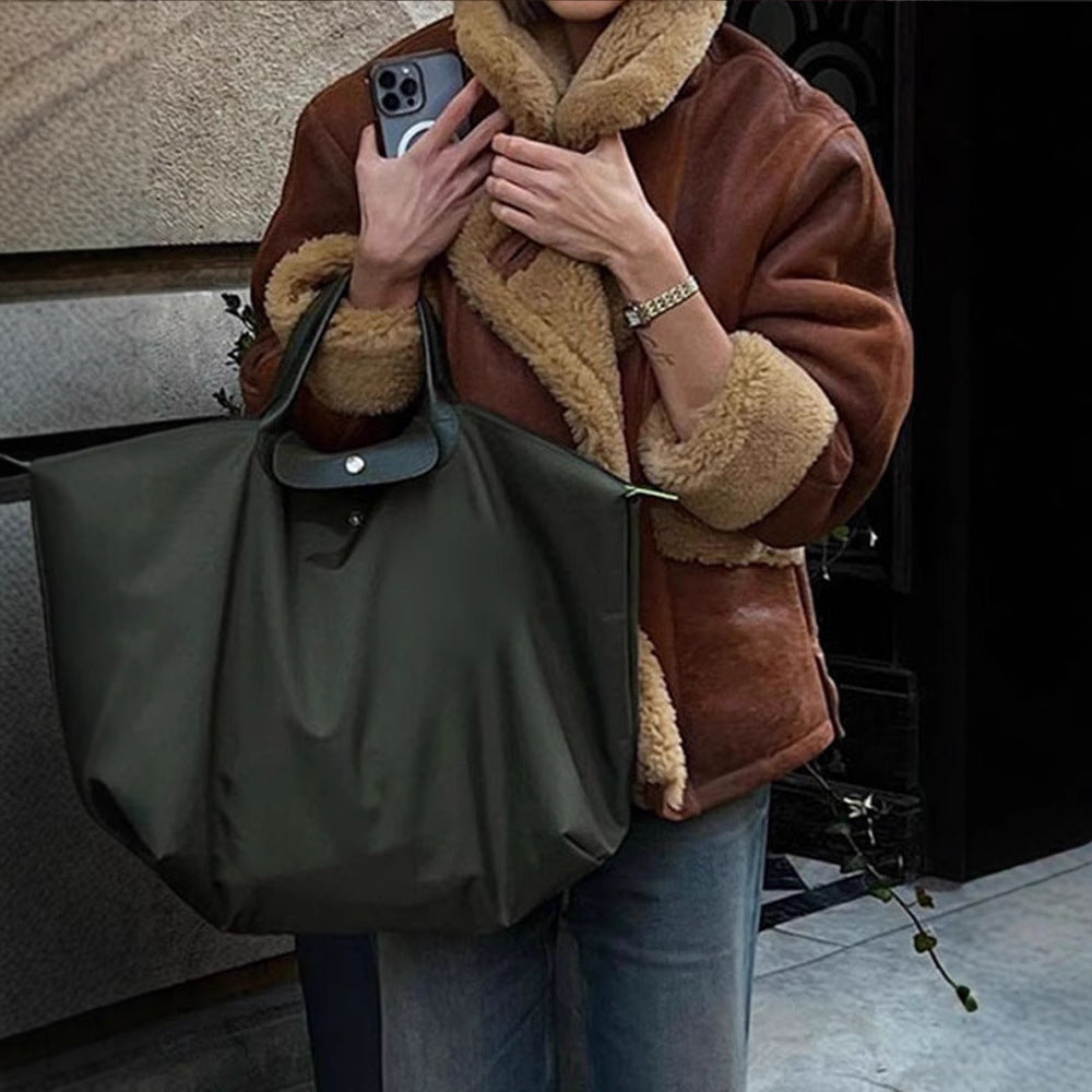 Chic Warmth Loose Fit Lamb Wool Jacket