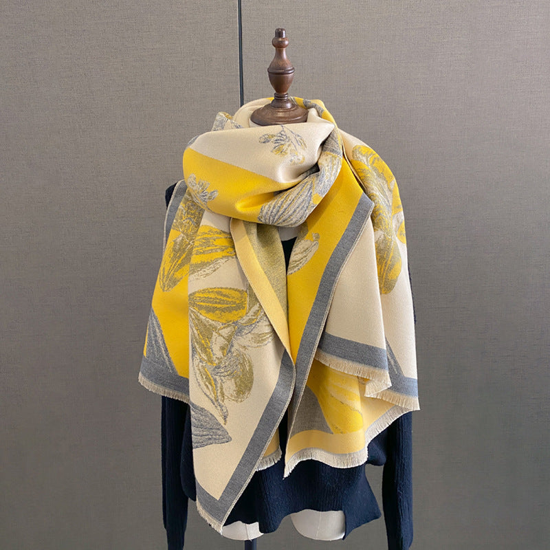 Cape Printing Pattern Tassel Air-conditioned Room Cape Blanket Autumn And Winter