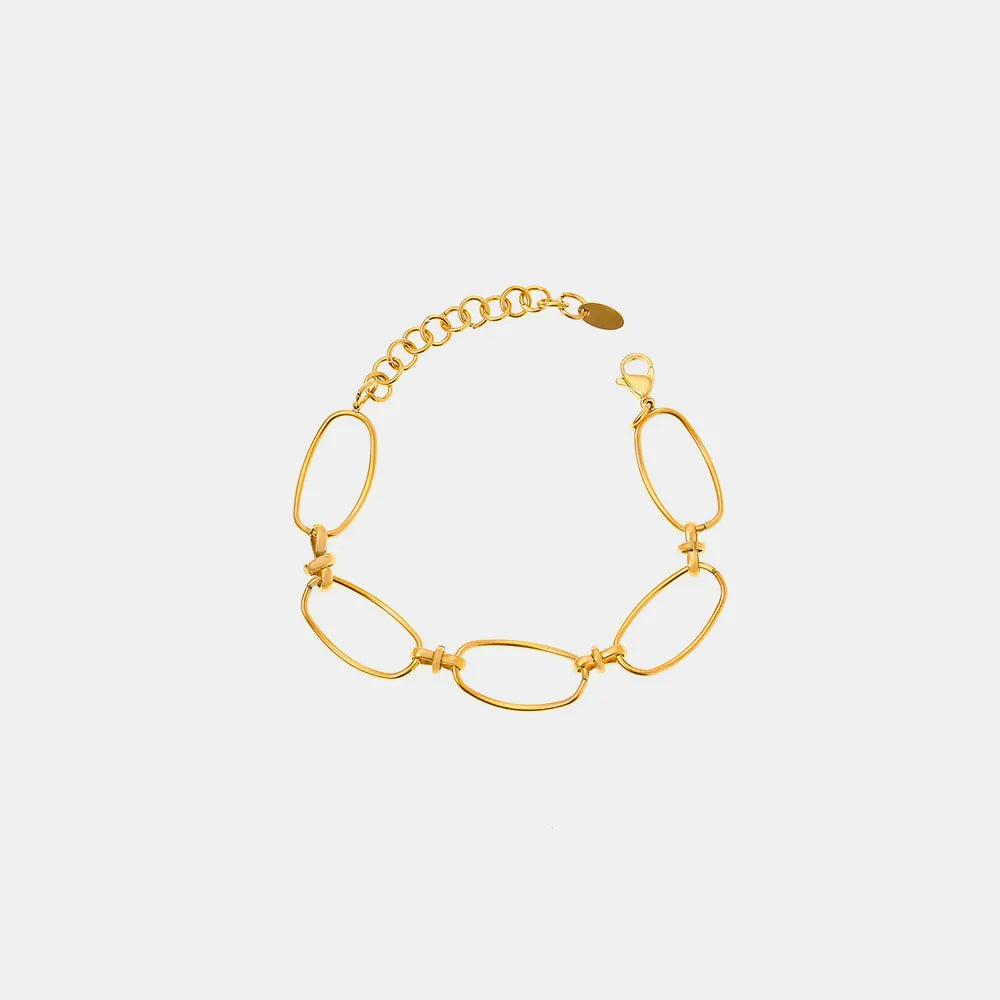 Gold & Silver Titanium Steel Chain Bracelet