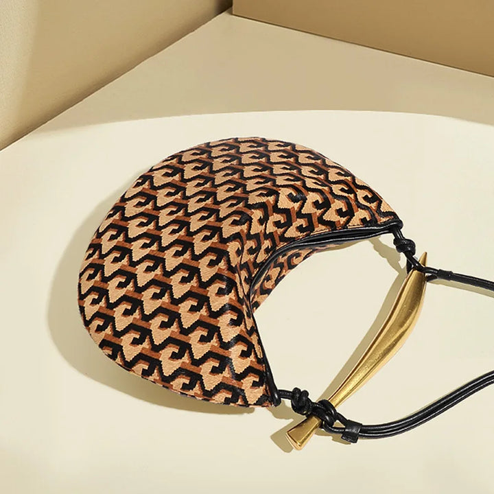 Elegant Cow Print Leather Shoulder Bag
