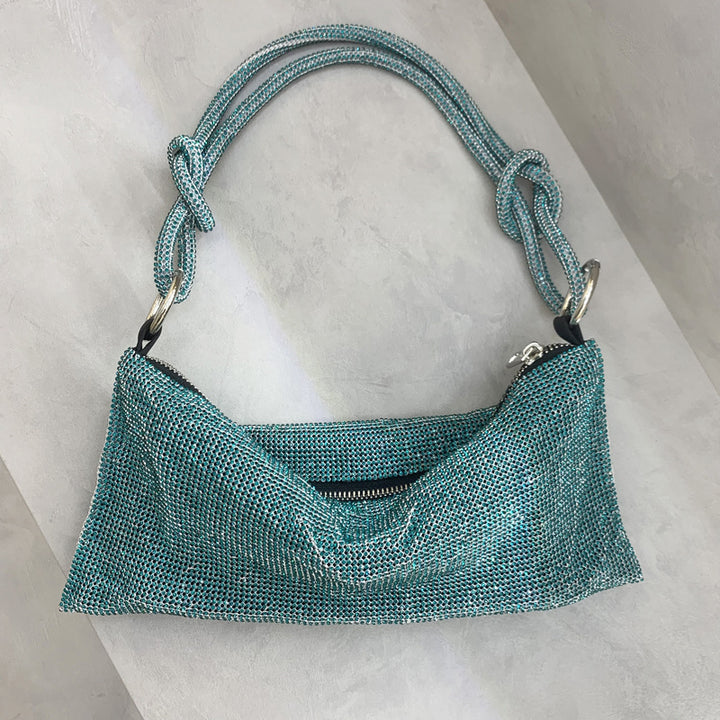 2mm New Women's Bag Rhinestone Bag With Diamonds One Shoulder Portable Diamond Underarm Bag