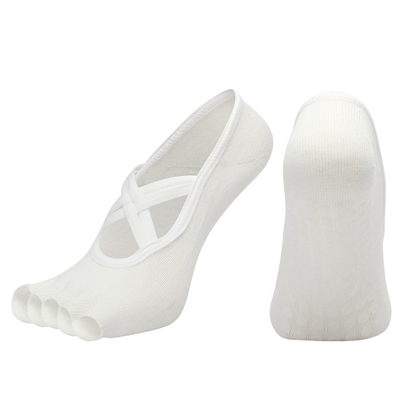 Cross-border Women's Non-slip Five-finger Yoga Socks Live Broadcast Body Dance Aerobics Pilates Fitness Sports Socks