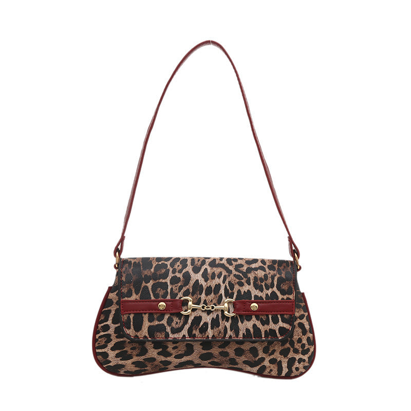 Fashion Leopard Print Handbag Women's Light Luxury Shoulder
