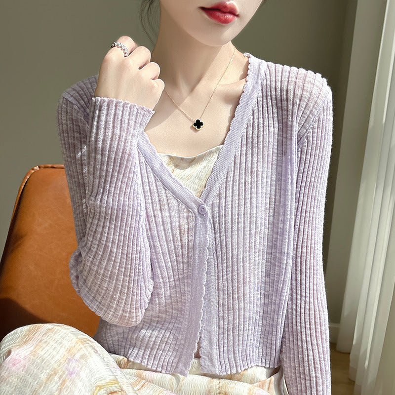 Women's Thin Coat Summer With Suspenders Outerwear Cover-up