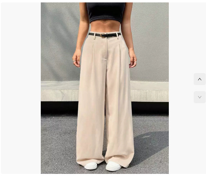 Disposable Ice Silk Breathable Casual Solid Color Wide-leg Pants