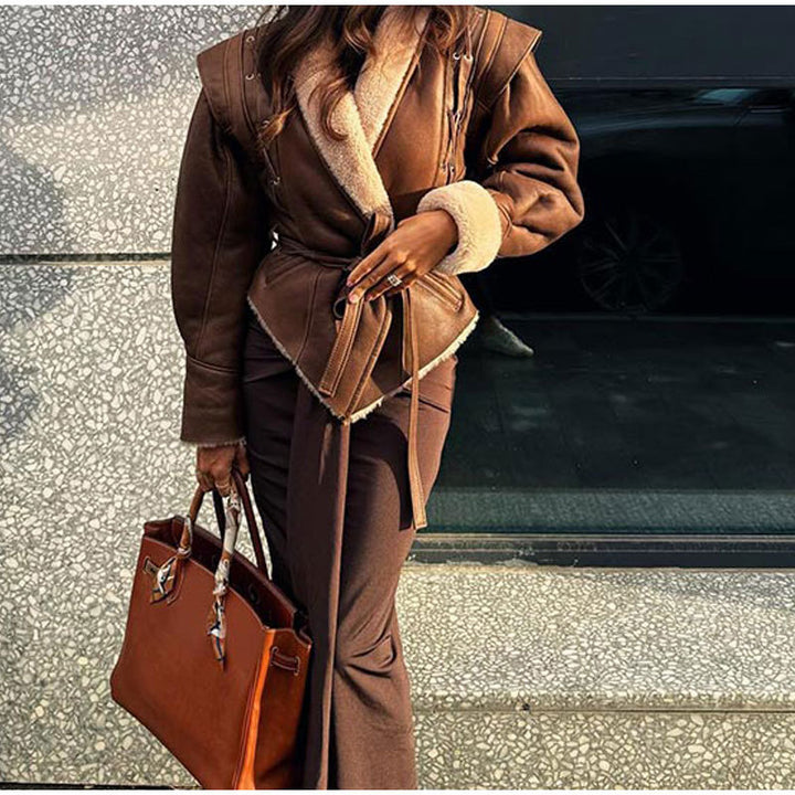Winter Luxe Belted Wool Blend Coat