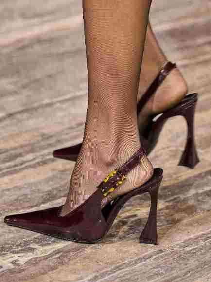 Elegant Patent Fake Leather Heels