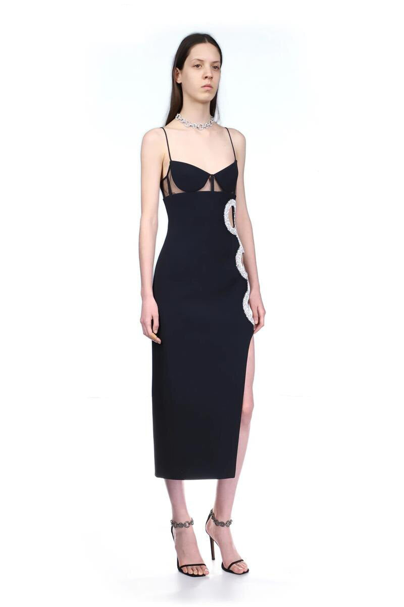 Elegant strap bandage bodycon banquet dress