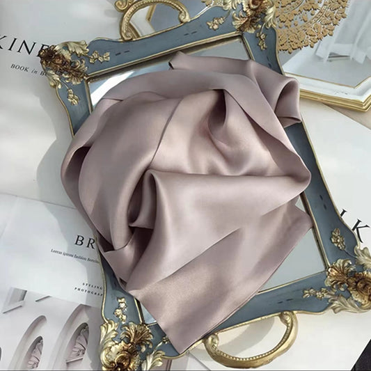 Fashion Women's Monochrome Double-layer Ribbon Scarf