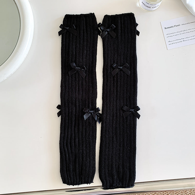 Women's Japanese Sweet Cute Bow Bunching Socks