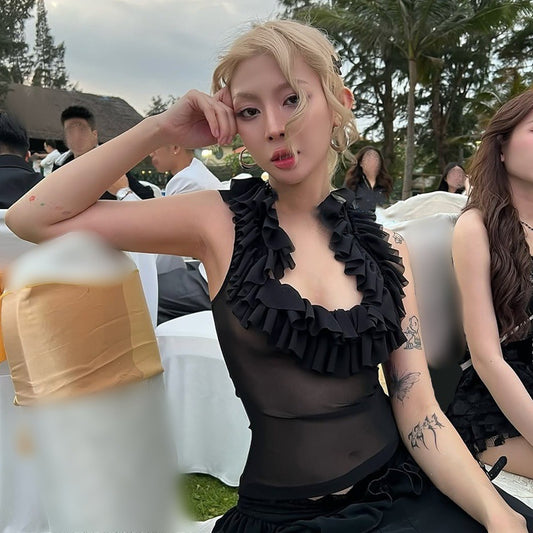 Slimming See-through Pullover Vest T-shirt