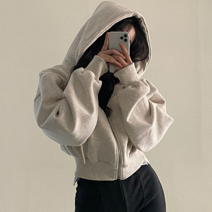 Autumn And Winter Loose Fashion Solid Color Lazy Tops