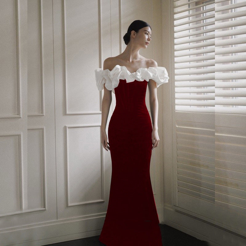 French Satin Bridal Dress