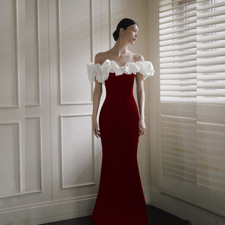 French Satin Bridal Dress