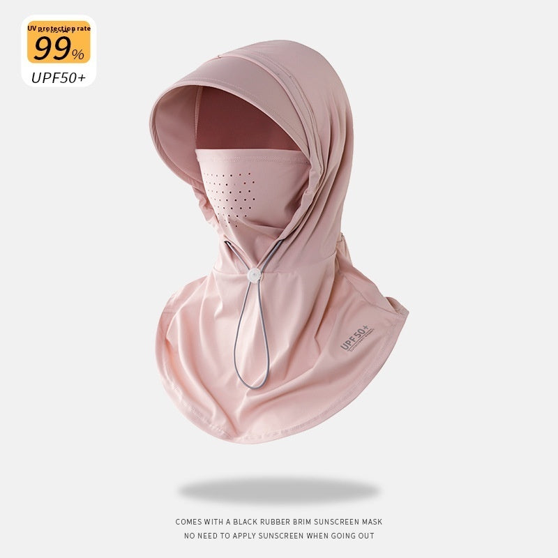 Cycling Sun Mask Hat Integrated Neck Protection For Women Summer