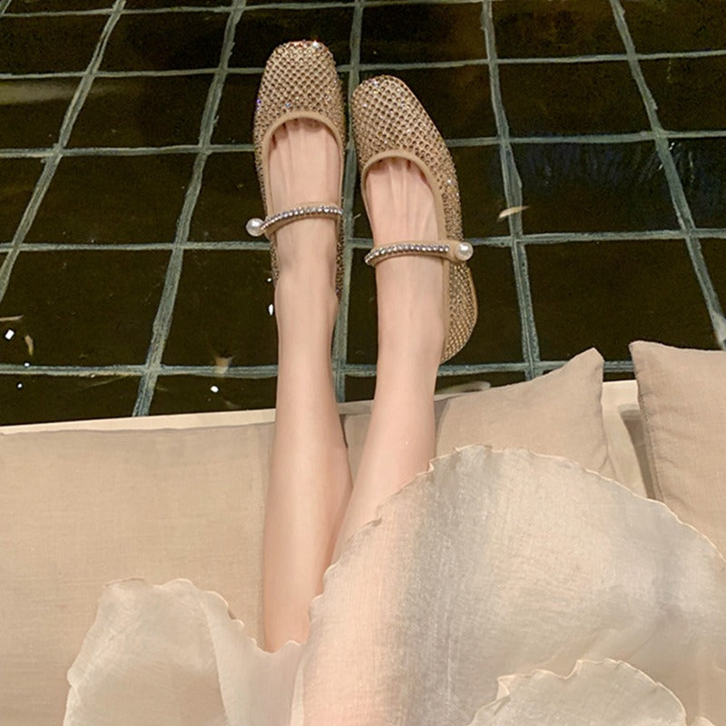 Chic Embellished Mary Janes Shoes