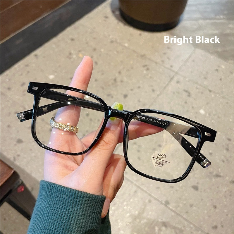 Women's Simple Color Matching Creative Large Frame Glasses