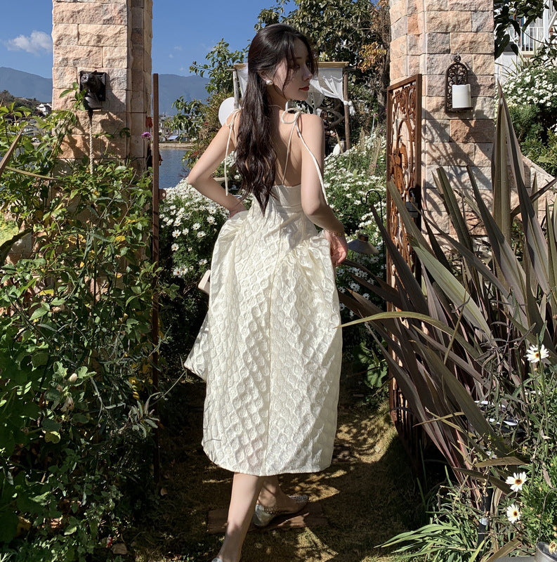 Elegant Summer Jacquard Dress