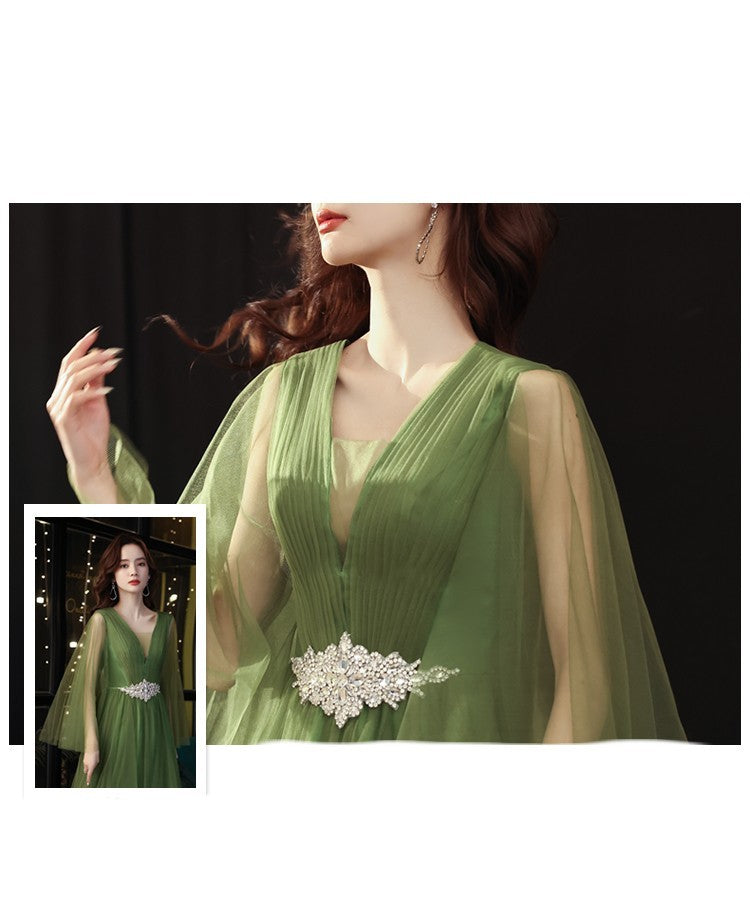 Luxury Green Evening Gown