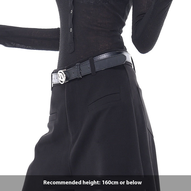 Summer Gray Suit Pants Slimming And Straight Wide-leg Casual Pants